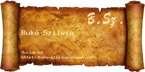 Bukó Szilvia névjegykártya