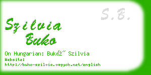 szilvia buko business card